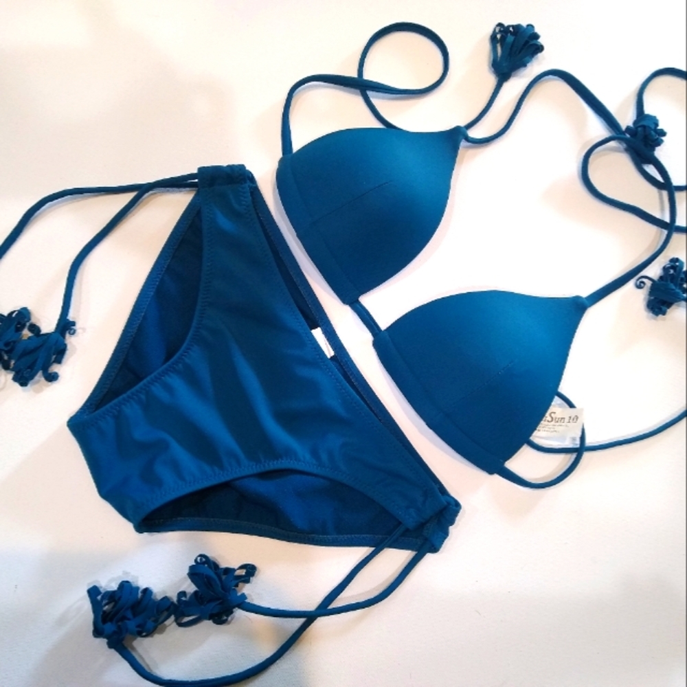Ocean Sun 10 Teal/Blue Bikini Set
